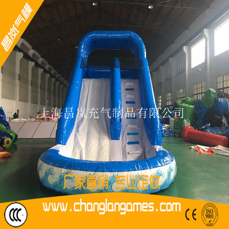 厂家直销专业定做 充气水滑梯水池组合 inflatable slide with pool combo  game for kids